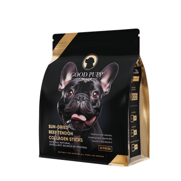 The Good Pupp™ Sun-Dried Beef Tendon/Collagen Sticks for Dogs. Premium Hand Selected, 9