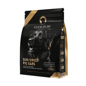 The Good Pupp™ Sun-Dried Pig Ears for Dogs. Premium Hand Selected, Large Size, Sun-Dried Pig Ears.